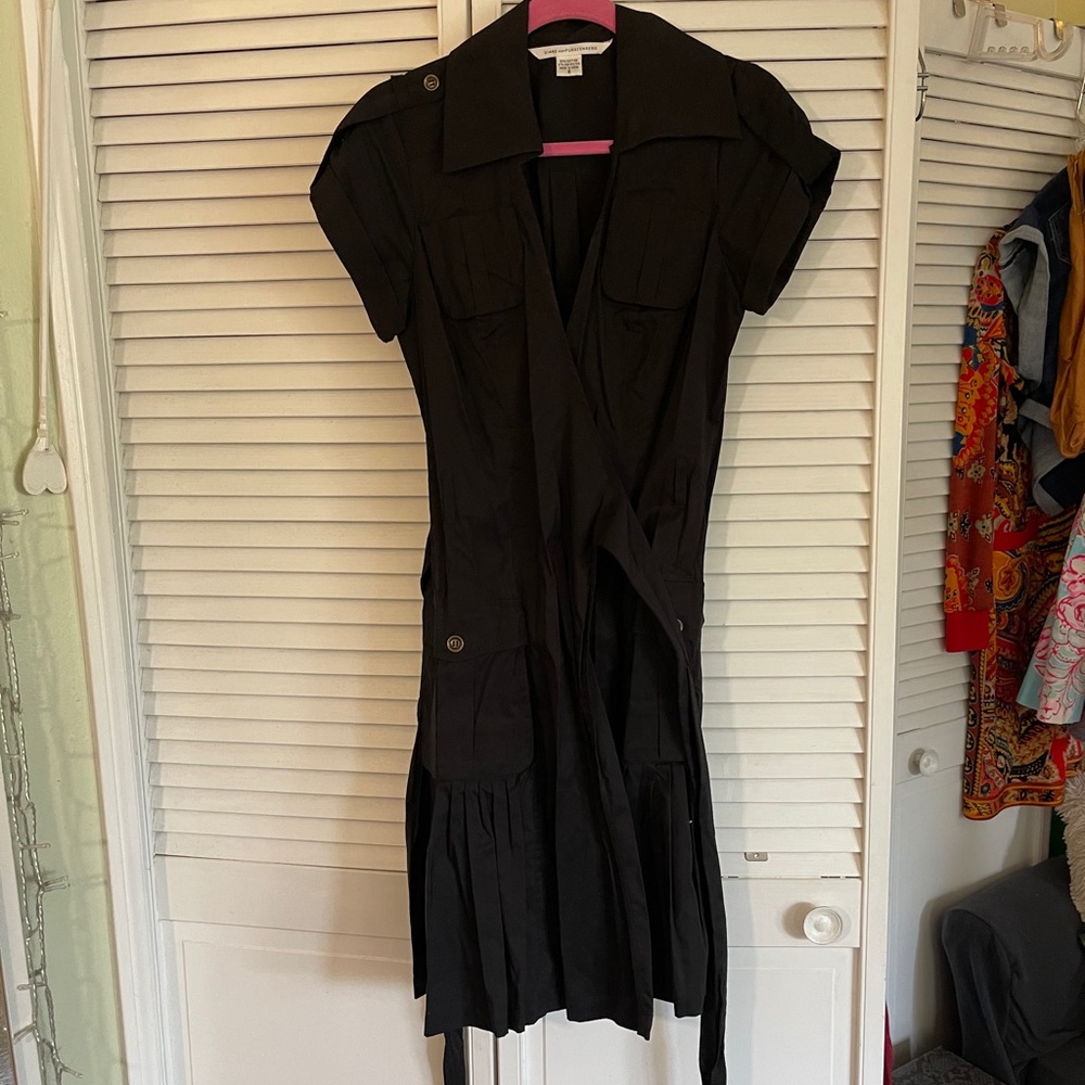 Military inspired Diane Von Furstenberg wrap dress